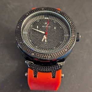 Stylish Black and Orange Men's Watch